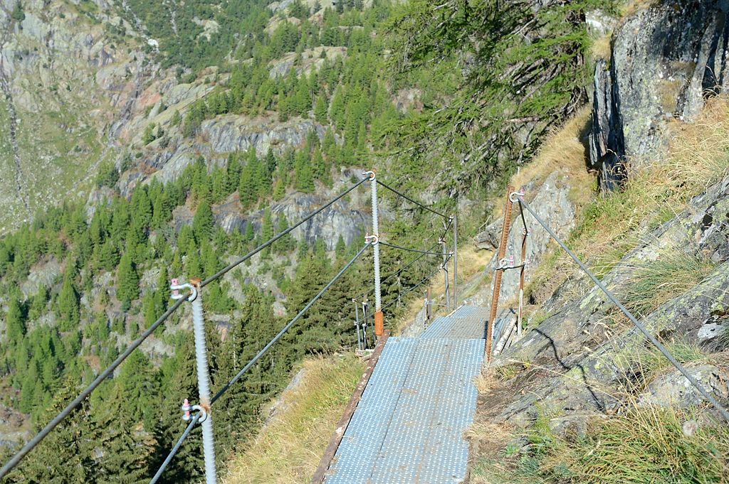 Der letzte Abstieg zur Hängebrücke sind ca. 200 Höhenmeter, etwa 20min